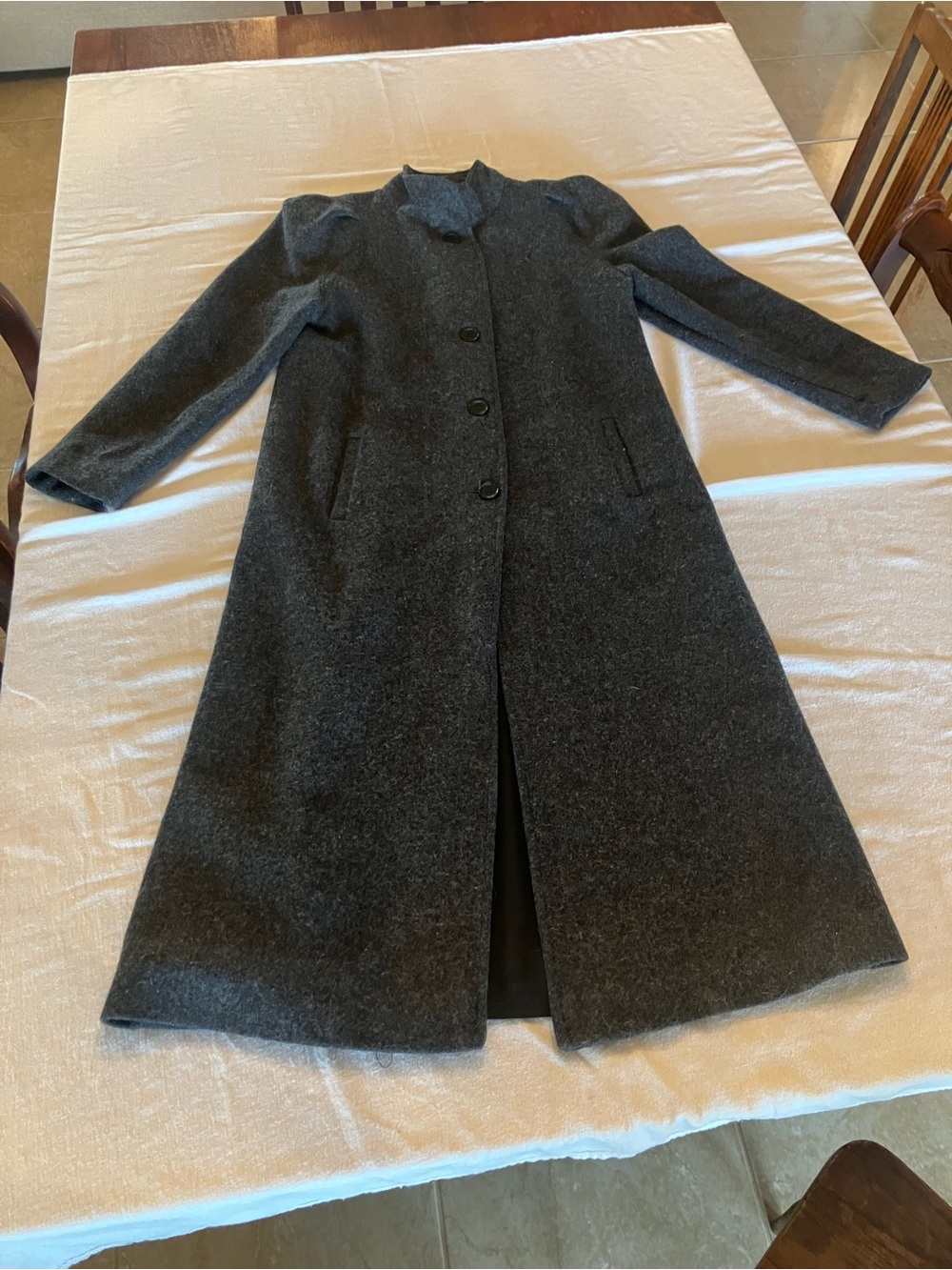 Classic Women's Charcoal Wool Pea Coat